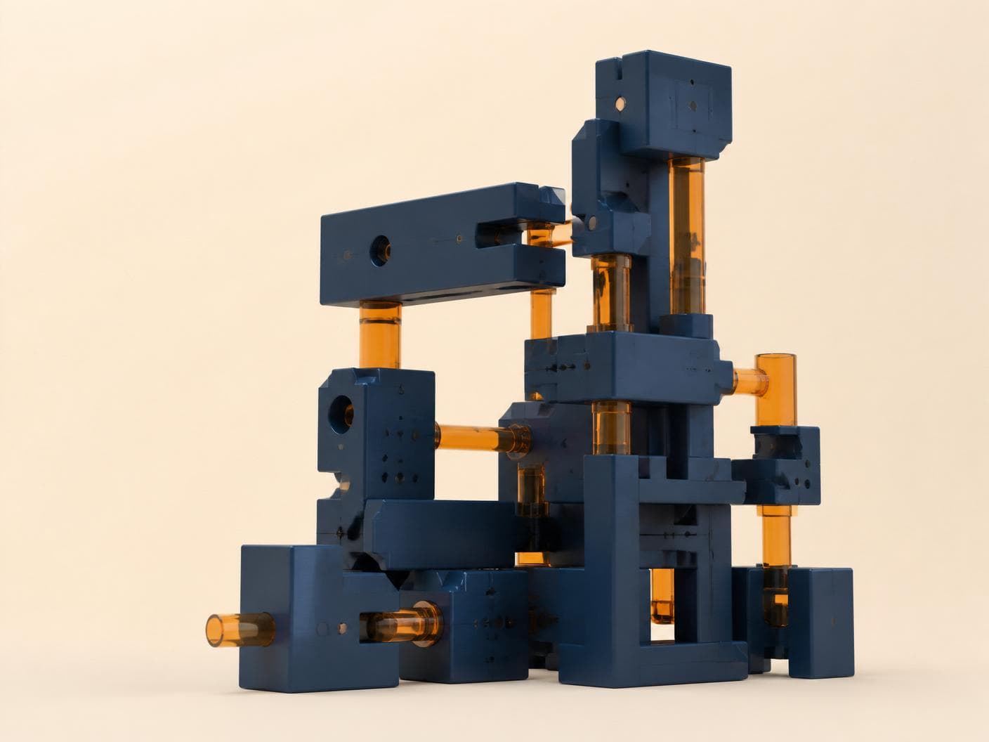 Abstracte gelaagde interface die gekoppelde data en softwareworkflows verbeeldt